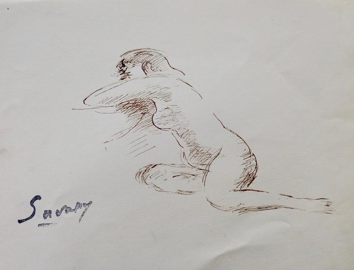 Robert SAVARY - Original drawing - Ink - Nude 66