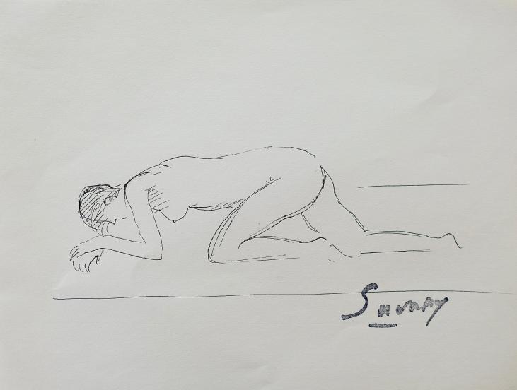 Robert SAVARY - Original drawing - Ink - Nude 68