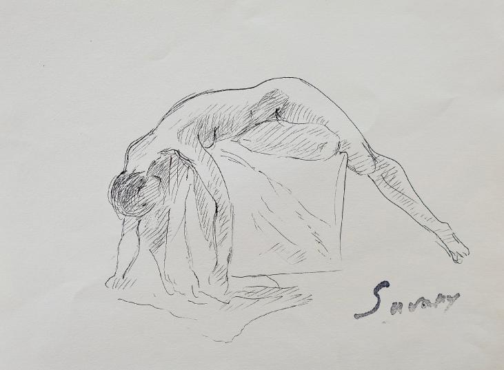 Robert SAVARY - Original drawing - Ink - Nude 69