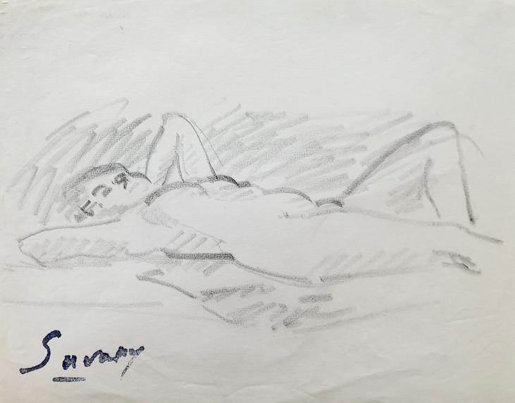 Robert SAVARY - Original drawing - Pastel - Nude 96