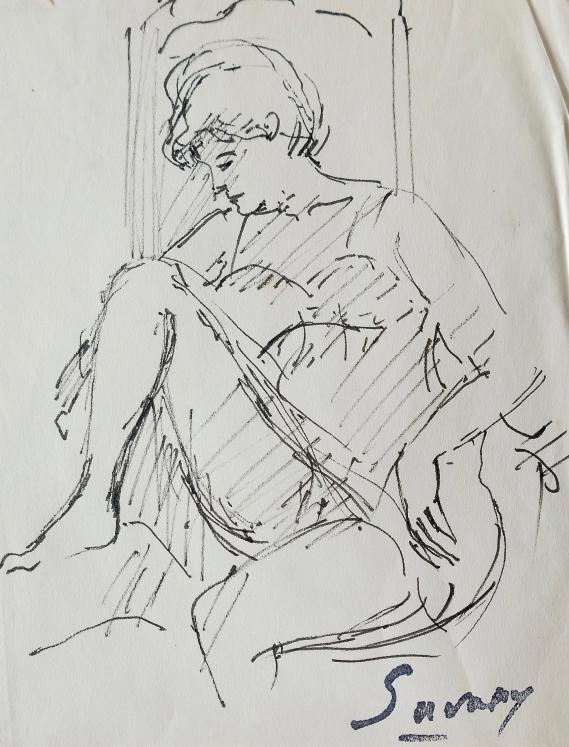 Robert SAVARY - Original drawing - Felt - Pose 3
