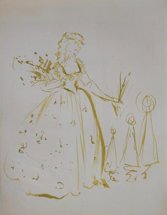 Janine JANET - Original painting - Watercolor - Ladylike 5
