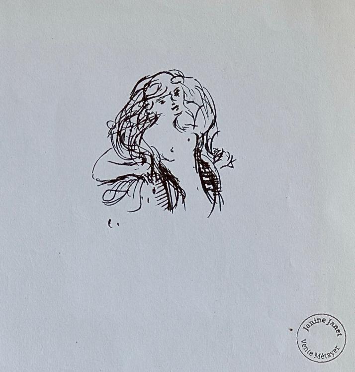 Janine JANET - Original drawing - Ink - Project for Queen Elizabeth II 7