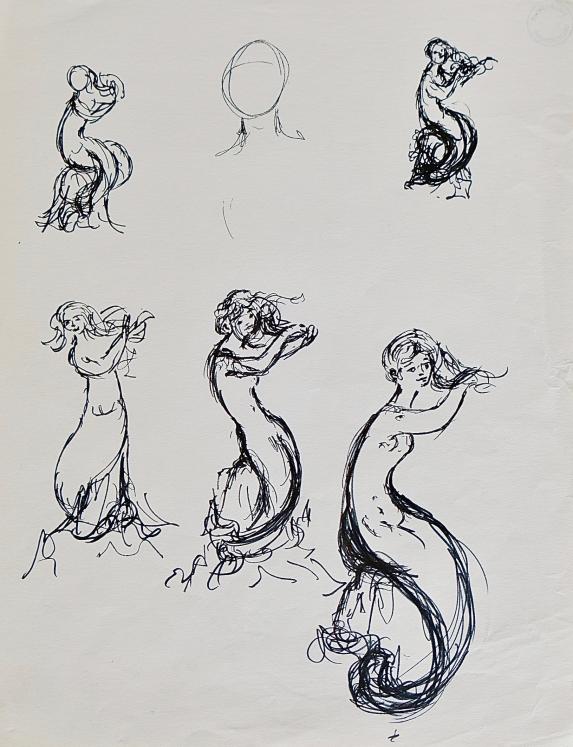 Janine JANET - Original drawing - Ink - Project for Queen Elizabeth II 9