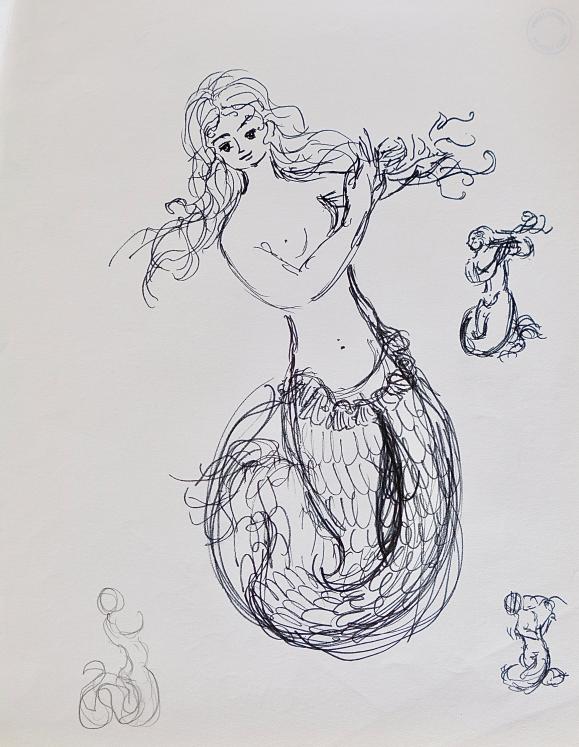 Janine JANET - Original drawing - Ink - Project for Queen Elizabeth II 13