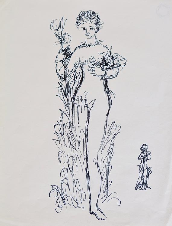Janine JANET - Original drawing - Ink - Project for Queen Elizabeth II 18