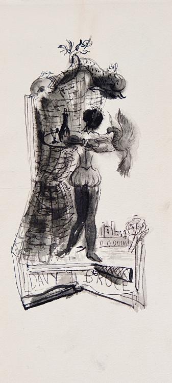 Janine JANET - Original drawing - Ink - David Bruce Stauton Hill 2
