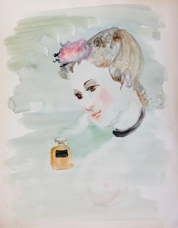 Janine JANET - Original painting - Watercolor - Project for Flattery by Houbigant 2