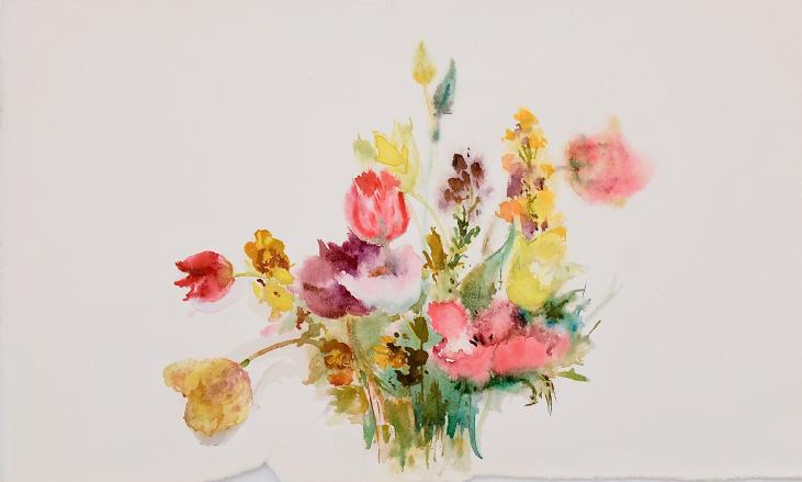 Janine JANET - Original painting - Watercolor - Flowers 4