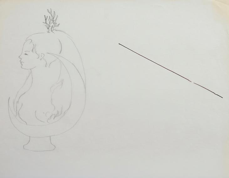 Janine JANET - Original drawing - Pencil - Project for the jewelry cave by Nina Ricci 7