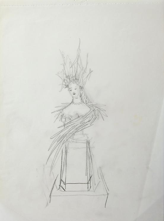 Janine JANET - Original drawing - Pencil - Project for the jewelry cave by Nina Ricci 11