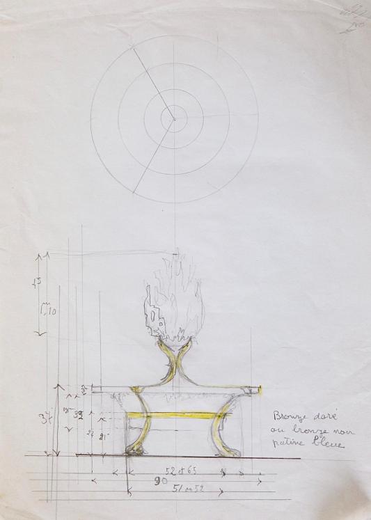Janine JANET - Original drawing - Pencil - Table project 5