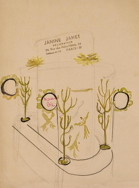 Janine JANET - Original painting - Gouache - Scenery project 12