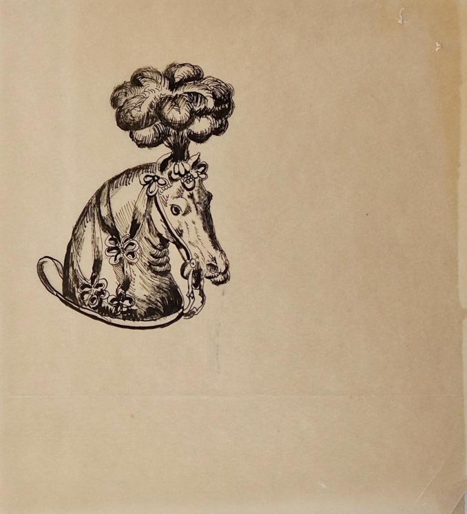 Janine JANET - Original drawing - Ink - Horses 5
