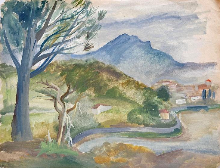 Janine JANET - Original painting - Gouache - Landscape 5