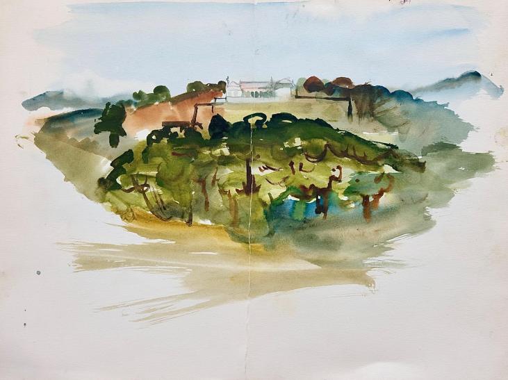 Janine JANET - Original painting - Watercolor - Landscape 6