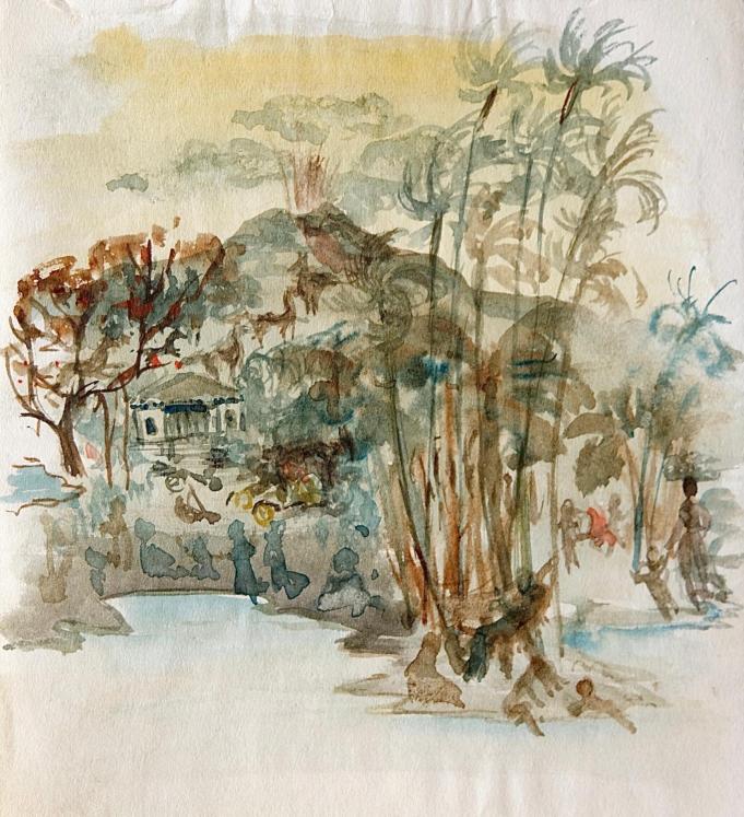 Janine JANET - Original painting - Watercolor - Landscape 7