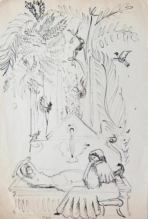 Janine JANET - Original drawing - Ink - Couple 4