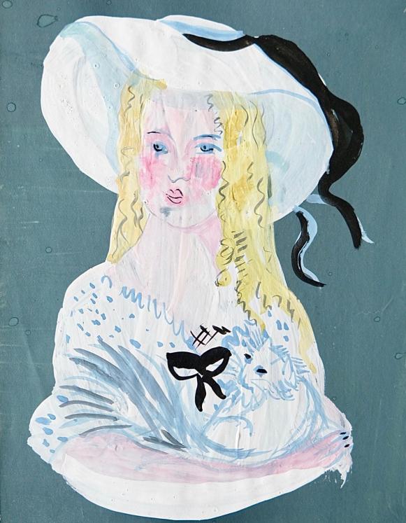 Janine JANET - Original painting - Gouache - Characters 55