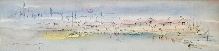 Claude VIETHO - Original drawing - Ink - Landscape 3