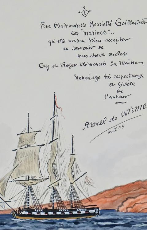 Armel DE WISMES - Original Drawing - Ink - Navy, 1954