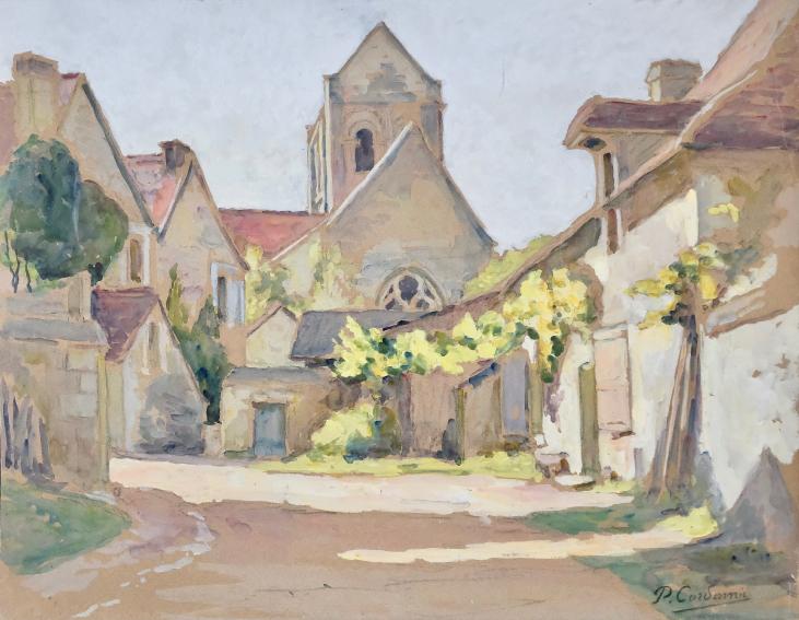 Paul CORDONNIER - Original Painting - Watercolor - Creuse village 2