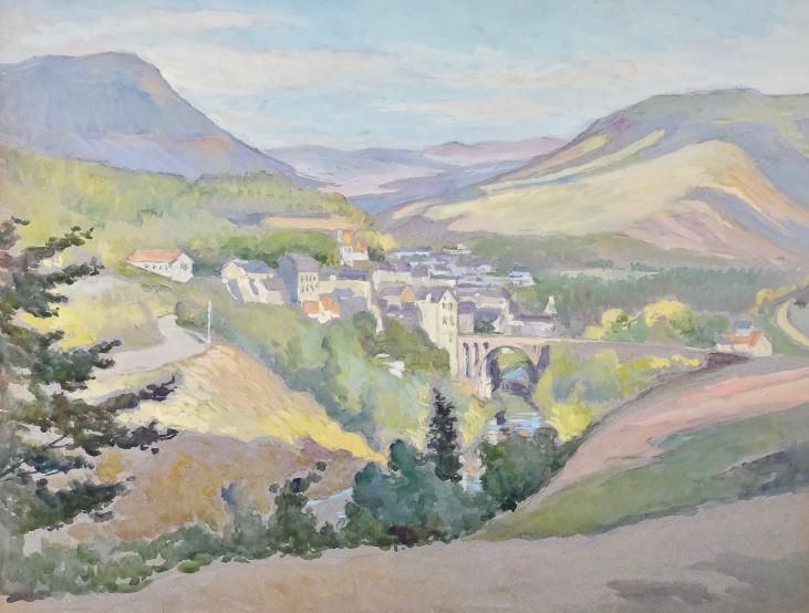 Paul CORDONNIER - Original Painting - Watercolor - Creuse village 4
