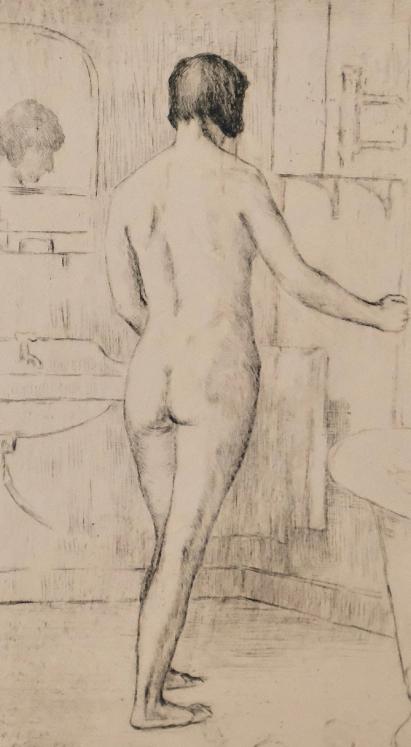 Paul CORDONNIER - Print - Etching - Nude 1