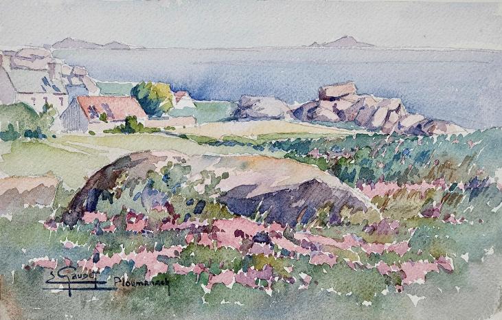 Etienne GAUDET - Original painting - Watercolor - Ploumanac'h