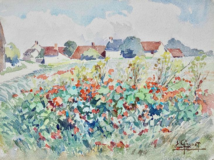 Etienne GAUDET - Original painting - Watercolor - Landscape 5