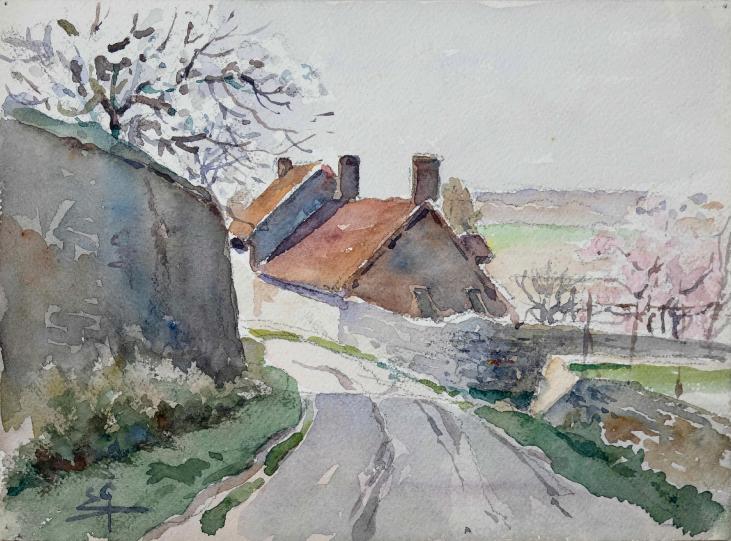 Etienne GAUDET - Original painting - Watercolor - Landscape 9