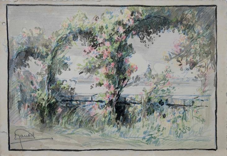 Etienne GAUDET - Original painting - Watercolor - Landscape 10