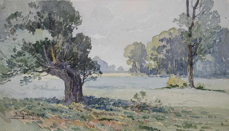 Etienne GAUDET - Original painting - Watercolor - Landscape 11