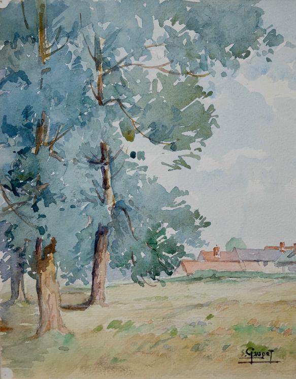 Etienne GAUDET - Original painting - Watercolor - Landscape 15