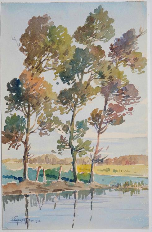 Etienne GAUDET - Original painting - Watercolor - Landscape 17