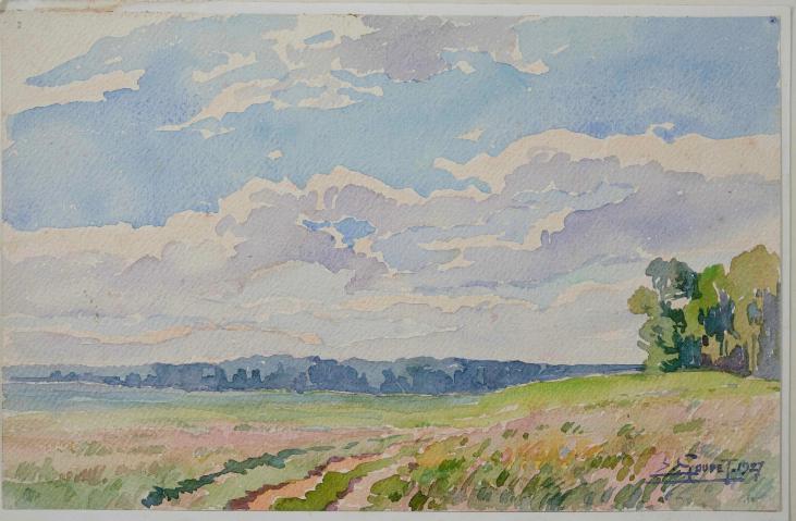 Etienne GAUDET - Original painting - Watercolor - Landscape 19
