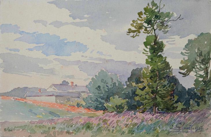 Etienne GAUDET - Original painting - Watercolor - Landscape 20