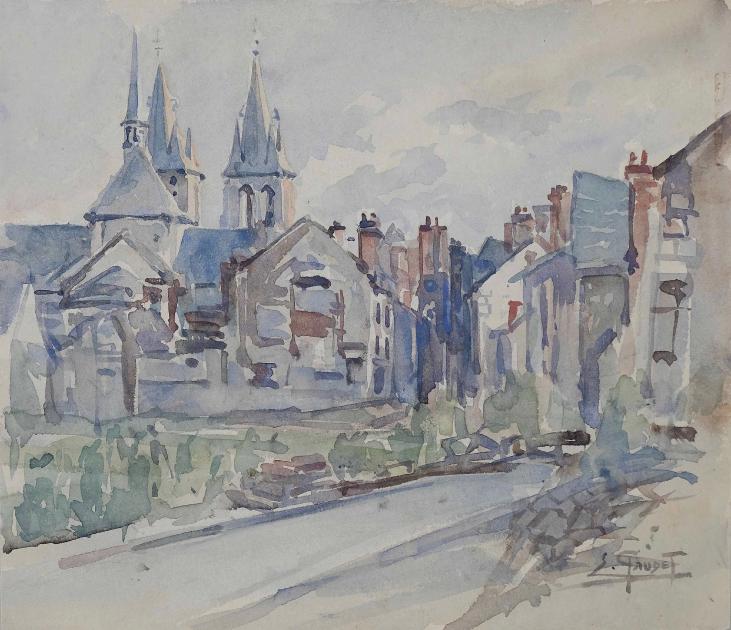 Etienne GAUDET - Original painting - Watercolor - Blois 2