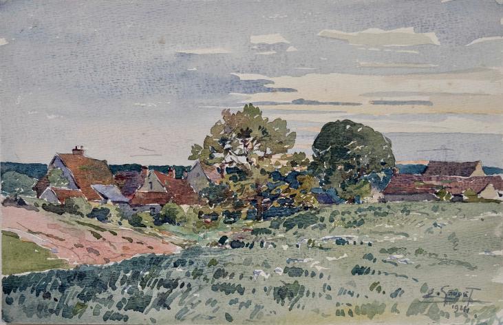 Etienne GAUDET - Original painting - Watercolor - Landscape 30