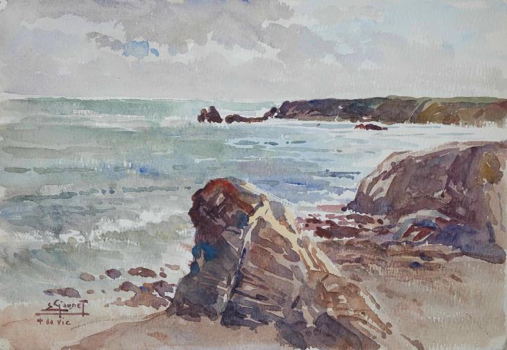 Etienne GAUDET - Original painting - Watercolor - St Gilles Croix de Vie, Vendée 2