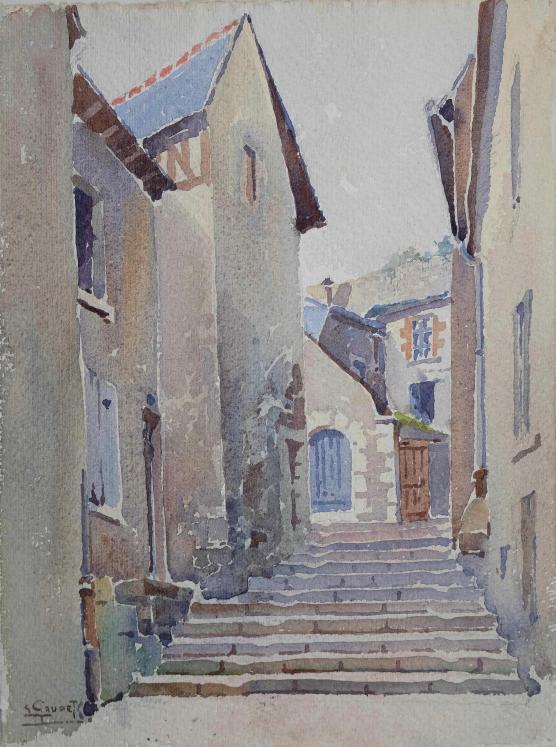 Etienne GAUDET - Original painting - Watercolor - Blois 7