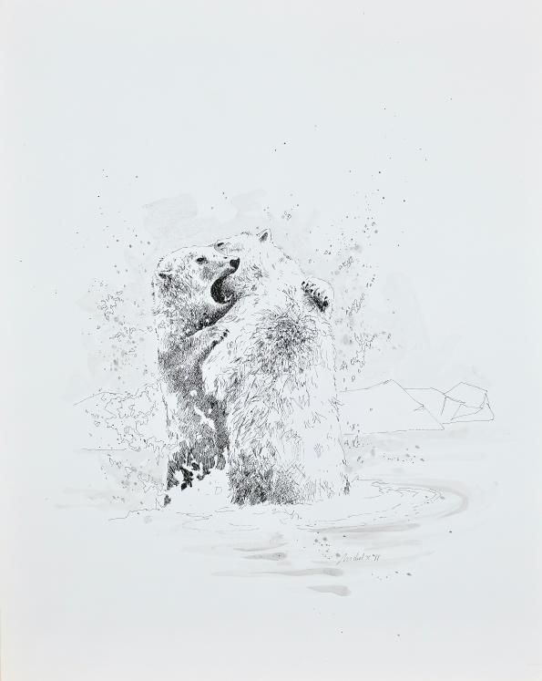 Jean-Claude LÉONARD MICHEL - Print - Lithograph - Bear 3