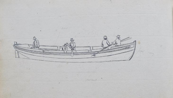 Antoine ROUX - Original drawing - Ink - Boat