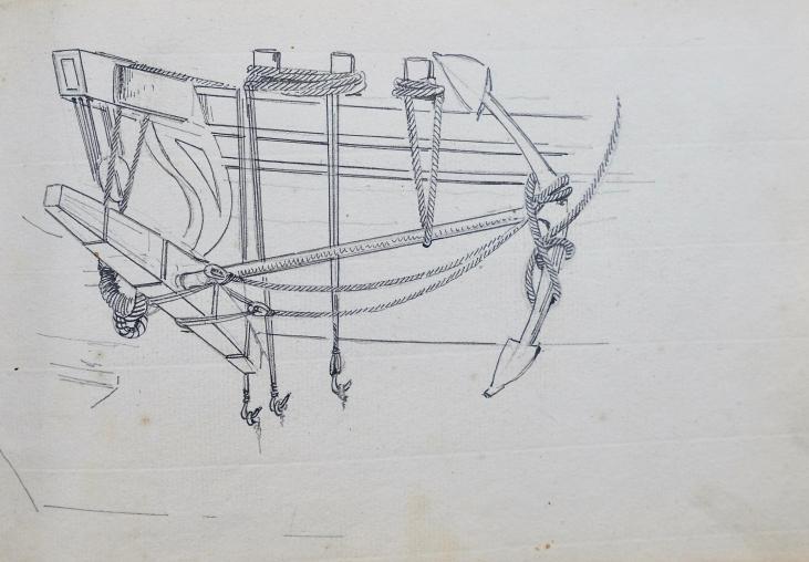 Antoine ROUX - Original drawing - Ink - Anchor