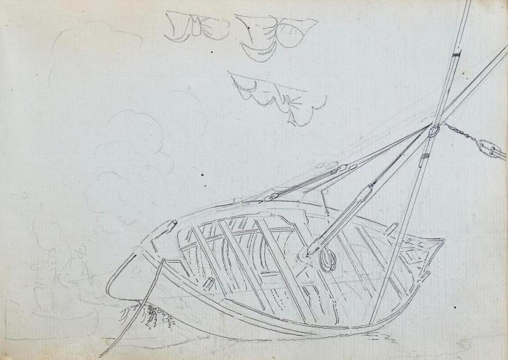 Antoine ROUX - Original drawing - Ink - Boat