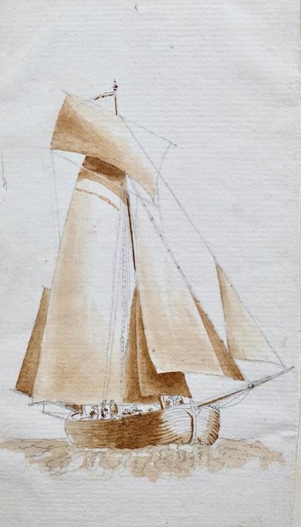 Antoine ROUX - Original painting - Watercolor - Ship