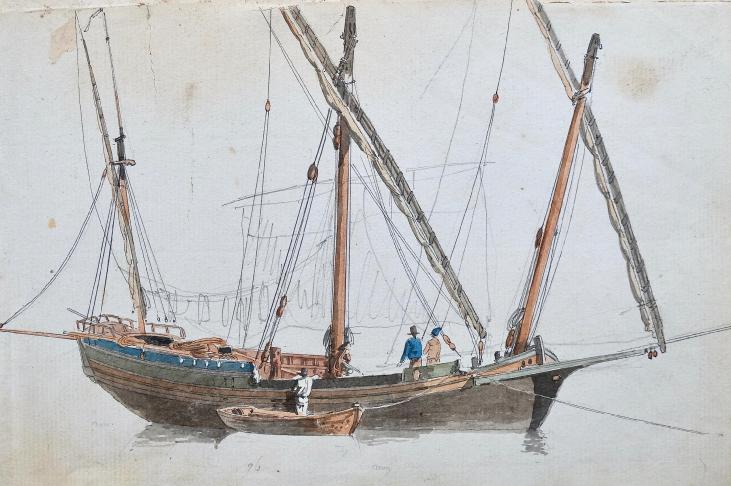 Antoine ROUX - Original painting - Watercolor - Ship