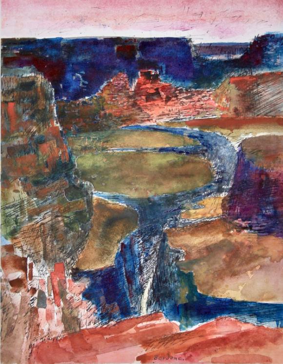 Guy Bardone - Original Painting - Watercolour -  Landscape 2
