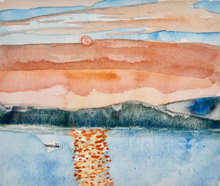 Guy Bardone - Original Painting - Watercolour - Sunset