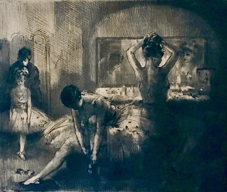Auguste BROUET - Original print - Etching - Dancers